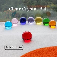 40/50mm Clear Crystal Ball Colorful Balls Crafts Marbles Sphere Ornaments DIY