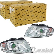 2x TYC H7/H7 SCHEINWERFER LINKS+RECHTS f&uuml;r AUDI A6 C5 01-2005 FACELIFT MIT LWR