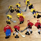 Vintage Tabletop Hockey Game Players Lot 10x Red Yellow Goalie Lot-Numbered — photo 3
