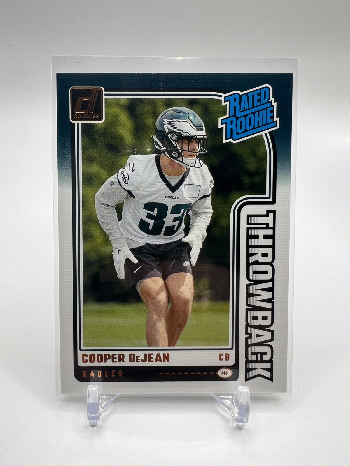 Cooper DeJean 2024 Donruss Rated Rookie Throwback #47 RC