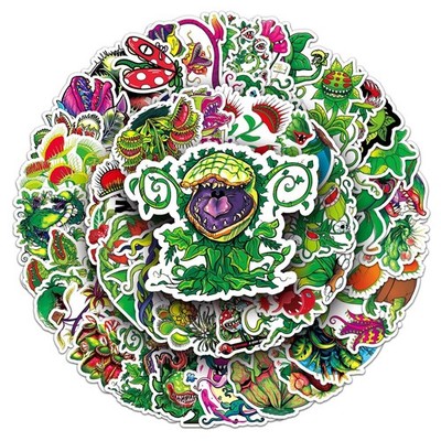 50 Pcs Venus Flytrap Stickers - Unique Carnivorous Plant