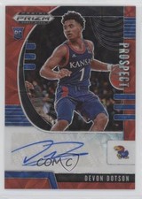 2020-21 Panini Prizm Draft Picks Prospect Choice Red 77/88 Devon Dotson Auto 7m4
