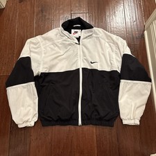Nike Vintage 90's Windbreaker Black  White-Size Medium