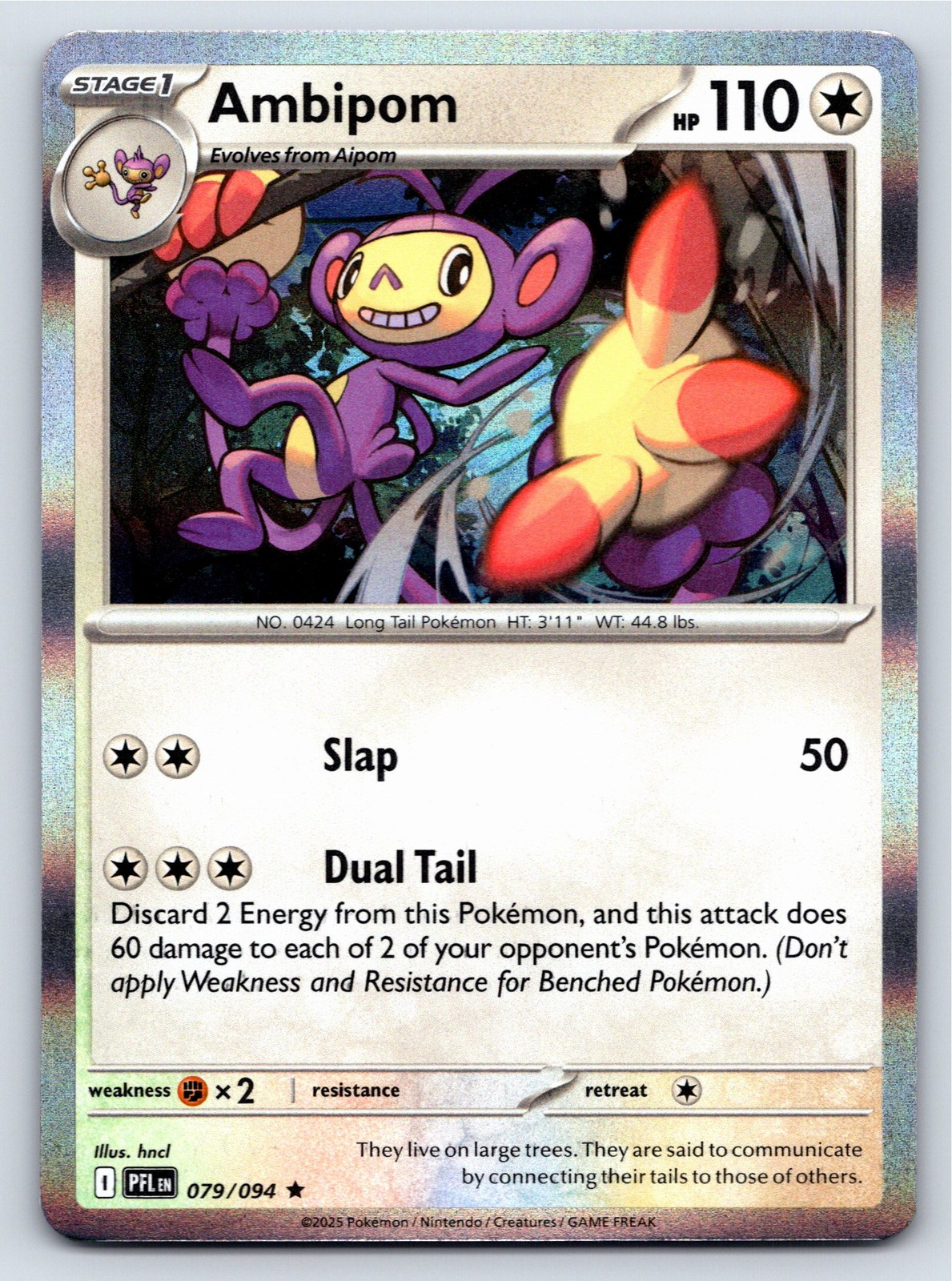 Phantasmal Flames - NM - Ambipom 079/094 Holo US Seller