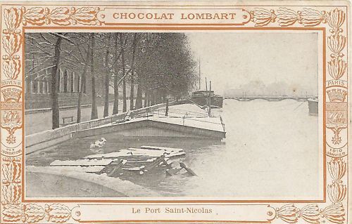 CPA CHOCOLAT LOMBART PARIS 1910 LE PORT SAINT NICOLAS - Afbeelding 1 van 1