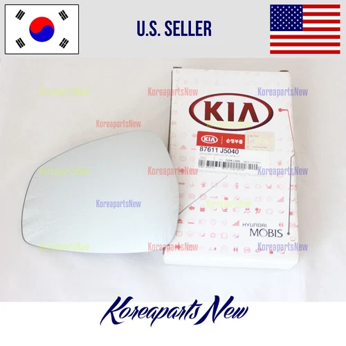 Mirror GLASS & Holder Left DRIVER Side HTD  ⭐OEM⭐ Kia Stinger 2018-2023