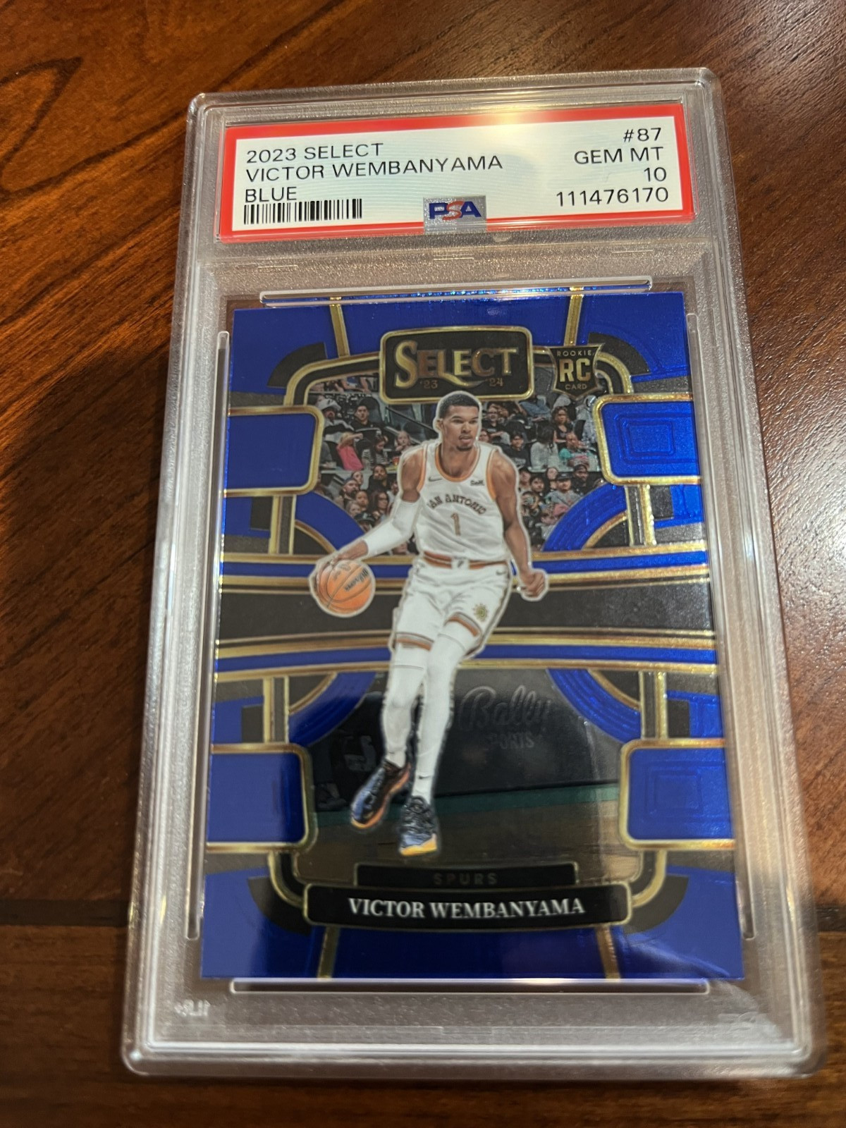 2023 Panini Select Victor Wembanyama Blue Rookie #87  PSA 10