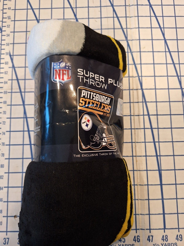 NFL Pittsburgh Steelers Micro Fleece Throw Blanket 46" x 60" - Picture 1 of 4