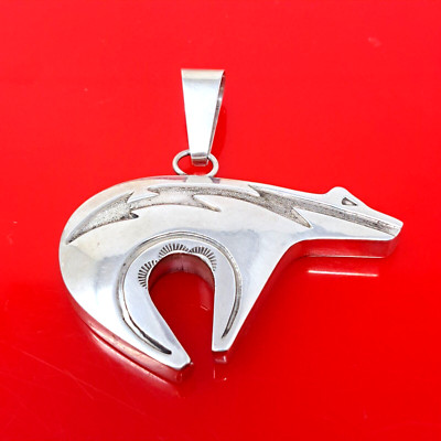 Calvin Peterson Navajo Bear Pendant Sterling Silver Southwest Native American
