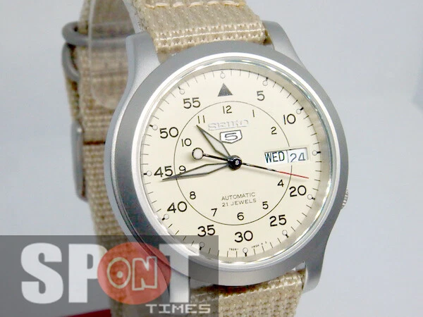 Seiko 5 Military Style Nylon Strap Automatic Men s Watch SNK803K2
