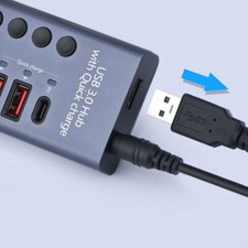 4/7/10 Port USB 3.0 HUB Powered High Speed Splitter Extender With Power Supply — image 11