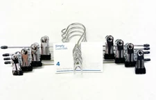 4PK Home Closet Cloth Metal Skirt Pants Adjustable Hangers with Clips in Chrome
