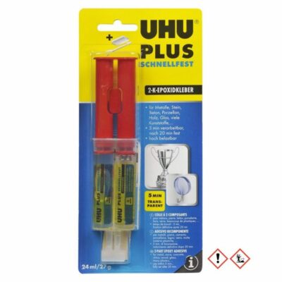 UHU-PLUS schnellfest Doppelkammerspritze 27g 2-Komponenten-Epoxidharzkleber