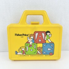 Fisher Price Yellow Lunch Box ABC Plastic 1979 Vintage No Thermos