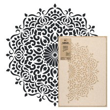 Reusable PLASTIC Wall STENCIL Template / 17.7"x25.6" or 25.6"x37.4" / MANDALA 3