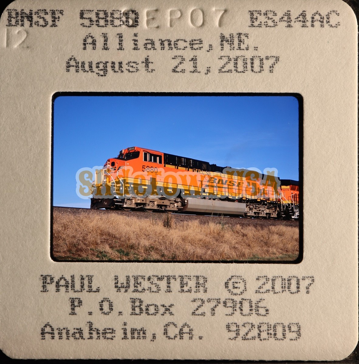 Vtg 2007 Train Slide 5880 BNSF Engine Alliance NE X7A164 | eBay