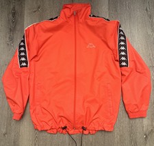 Kappa Full Zip Jacket Red Logo Size Medium