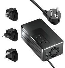 1200W Pure Sine Wave Universal Travel Adapter Converter  240V to 110V, 2 lbs