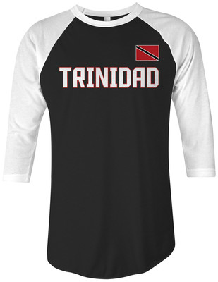 Threadrock Trinidad National Team Unisex Raglan T-shirt trinity flag