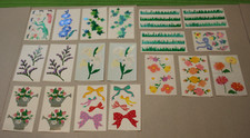 Vintage Lot Mrs. Grossman's Stickers 90s flowers, grass, bugs, trees, bows, ivy