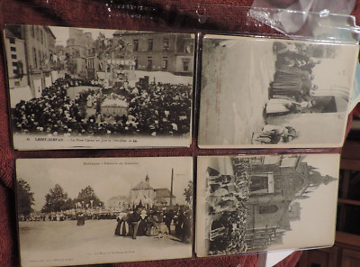 VINTAGE POST CARD LOT OF 4 POSTCARDS LA MESSE SAINT SERVAN & MORE #104