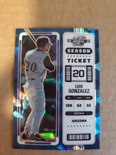 2023  Contenders Optic Luis Gonzalez Blue Cracked Ice Prizm #17/25 Diamondbacks 