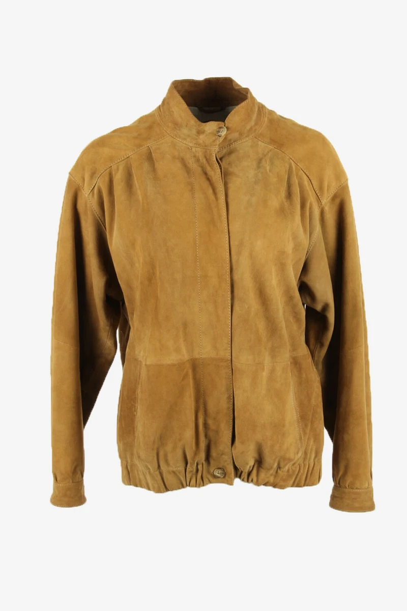 Camel suede bomber clearance jacket