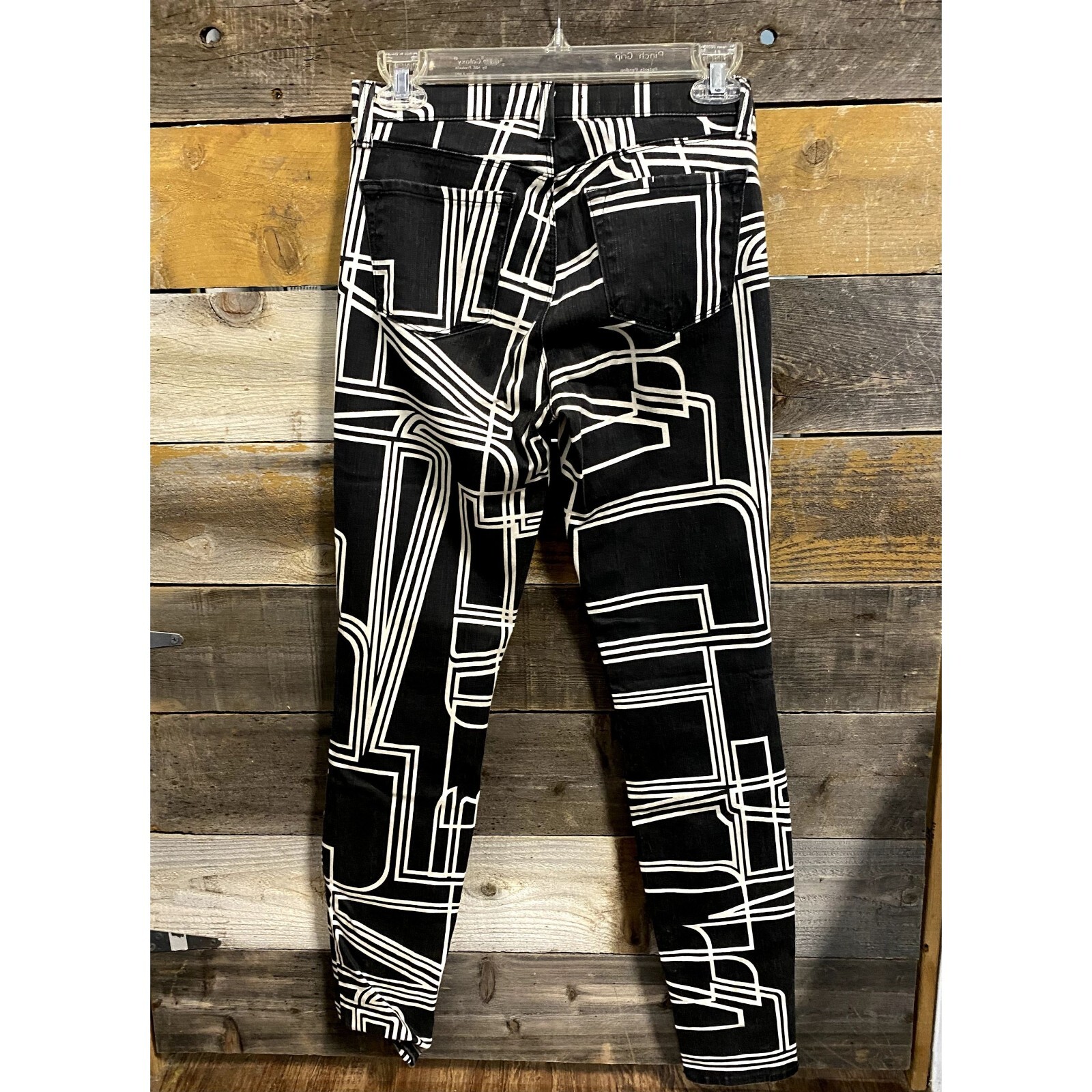 J Brand Atmoshere Black and White Skinny stretch jeans size 27 image 3