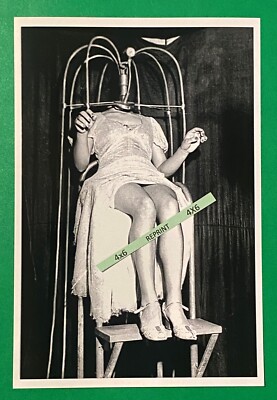 Found 4X6 PHOTO of Odd Strange HEADLESS WOMAN at a Carnival Exhibit