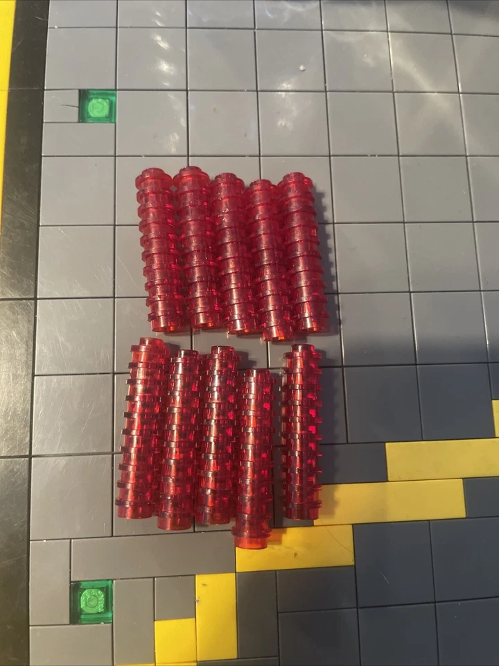LEGO Parts - Trans-Red Plate Stud Round 1 x 1 - No 4073 - QTY 100 Pieces - Image 2 of 2