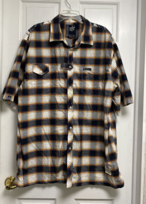 5ive Jungle Shirt Plus 4XL Plaid Short Sleeve