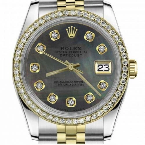 Rolex black top pearl face