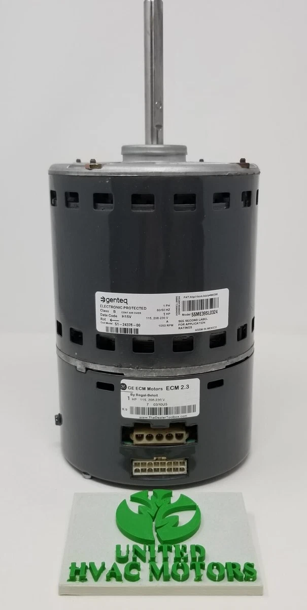 GE Genteq ECM 2.3 1 HP Blower Motor 5SME39SL0324 51-24376-00 51 