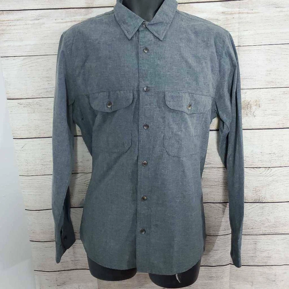 C.C. Filson Mens Hunting Shirt Gray Heathered Long Sleeve Buttons Pockets M (A1) - Image 3 of 4
