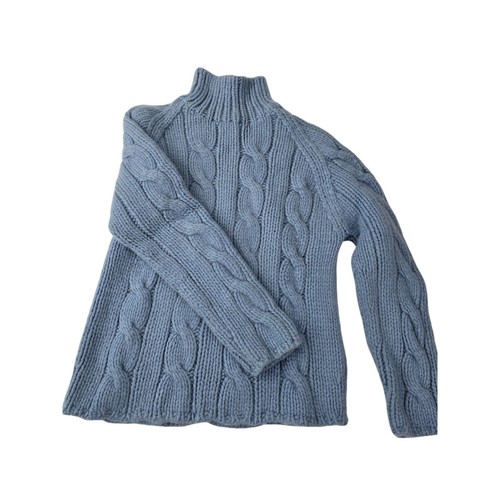 Suéter Neiman Marcus 100% Cachemira Grueso Pesado Cuello Simulado Cable XS/S - Imagen 4 de 10