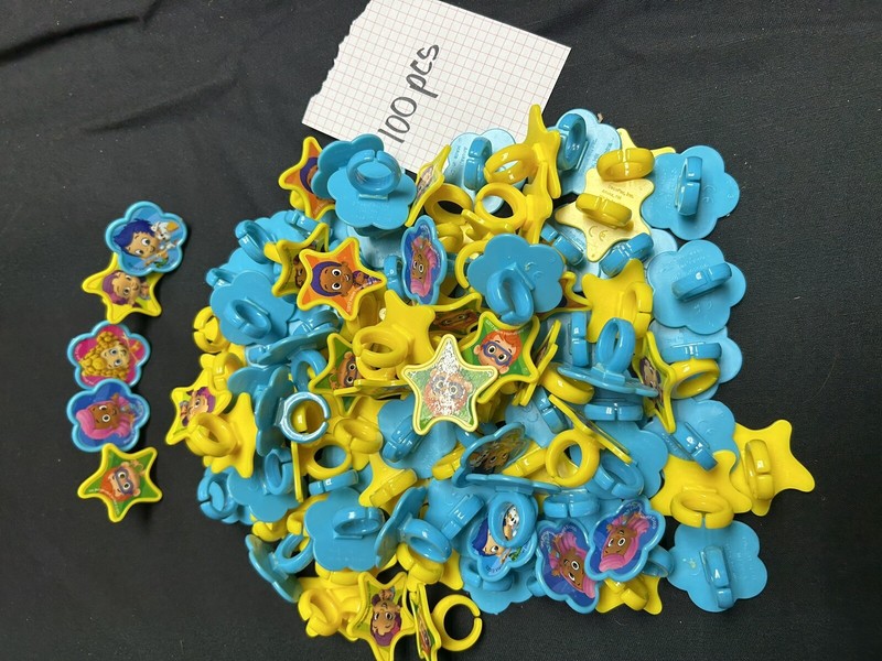 Cupcake Cake  Rings Toppers PawPatrol StarWars Soccer Bubble Guppies + New Lot