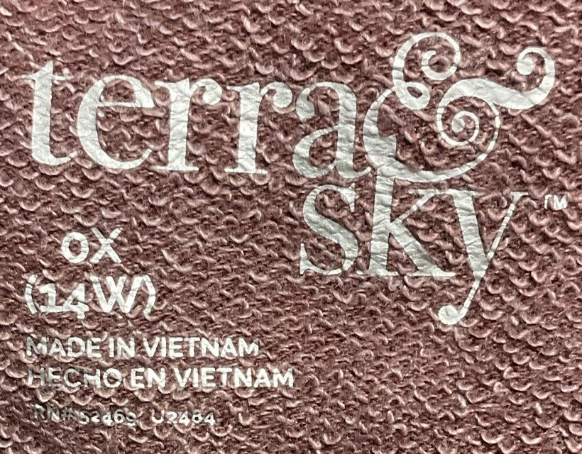 Moletom feminino Terra & Sky manga longa tamanho 14W. 8137B - Imagem 3 de 3