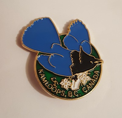 Kamloops Canada Stellars Jay Blue Bird Not Rspb Rare Enamel Pin Badge H Ebay