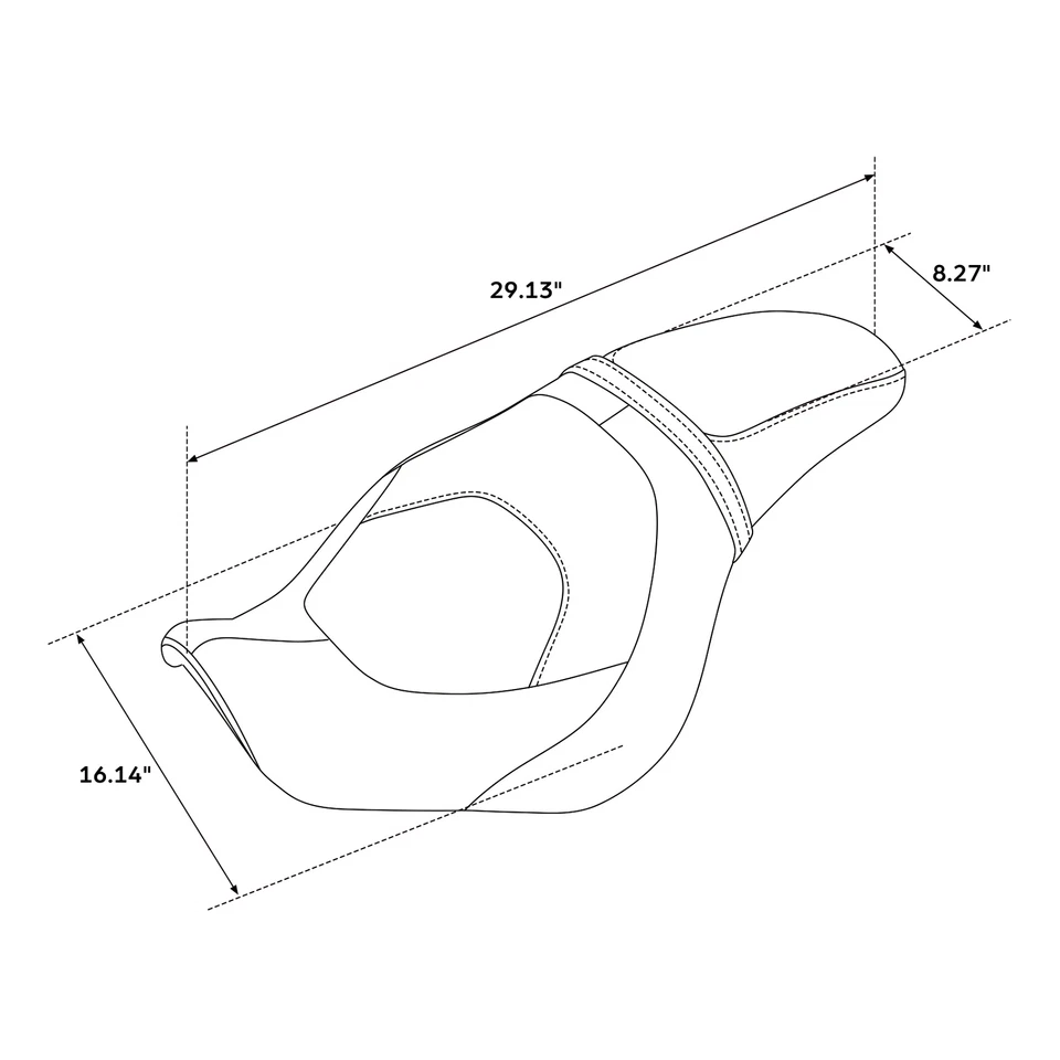 Asiento de conductor pasajero apto para Honda Shadow Spirit 750 VT750C2 2007-2015 negro Foto 3 de 4