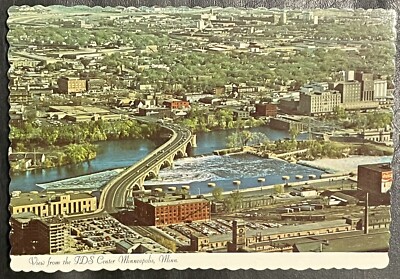 IDS Center Aerial View Minneapolis MN Vintage 4x6 Continental Sized Postcard