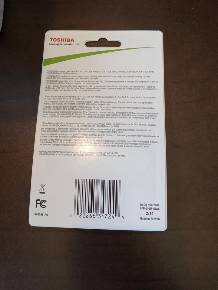 Toshiba 16GB microSD Memory Card with Standard Adapter - Image 2 of 2