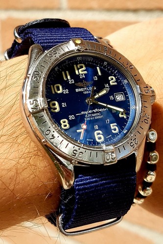 Cinturino tessuto orologio Blu 20mm RESISTANT Hamilton Omega Rolex militare  | eBay