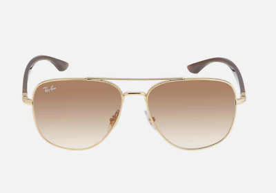 New RAY-BAN Sunglasses RB 3683 001/51 56-19 135 Gold Frame  display picture 3