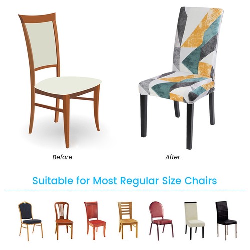 4PCS Stretch Dining Chair Cover Chair Cover High Back Chair Protective Slipcover - Picture 14 of 30