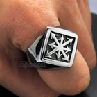 GOTHIC Magic 8 POINTED Chaos Star 316L Stainless Steel Ring