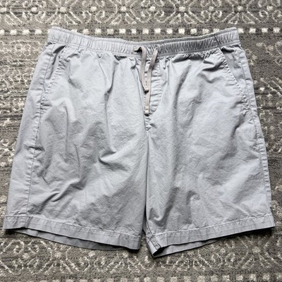 Gap Mens 9  Easy Shorts XL Gray Relaxed Fit Elastic Waist Casual Neutral
