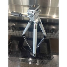 Silver Aluminum Tabletop Mini Tripod with 3-Way Pan Head and Handle
