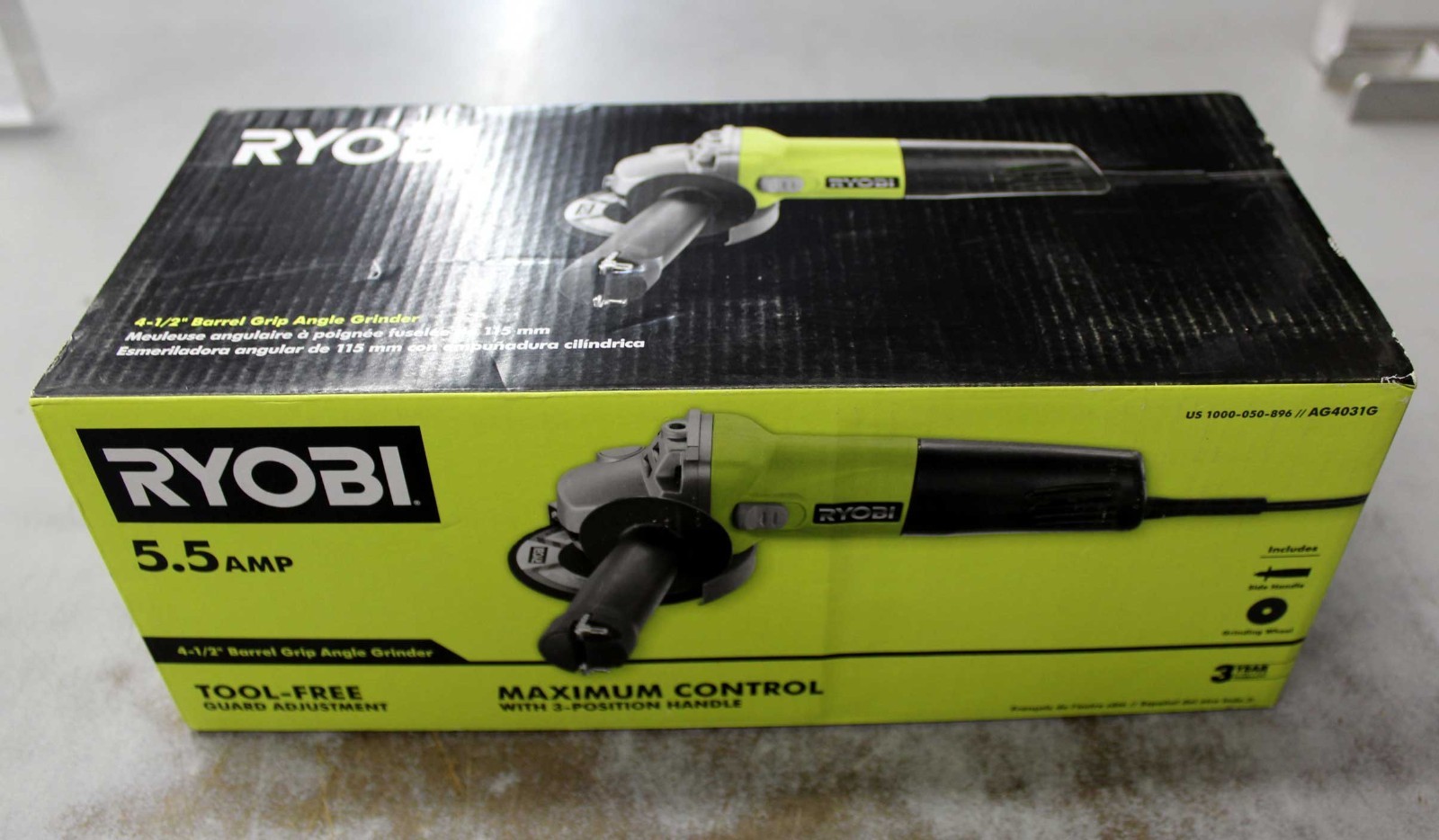 💥💥💥RYOBI 5.5A Corded 4-1/2” Barrel Grip Angle Grinder (AG4031G)💥💥💥