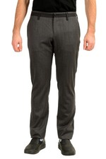 Dolce & Gabbana Men's Gray Polka Dots Wool Flat Front Dress Pants US 32 IT 48