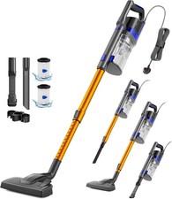 Corded Vacuum Cleaner, Powerful 600W/60Kpa, Lightweight 3-In-1 Stick Vacuum with